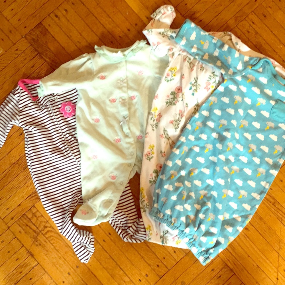 Lot of newborn jammies